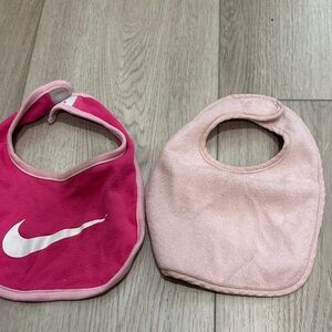 Nike Two-Tone Pink Baby Bibs
